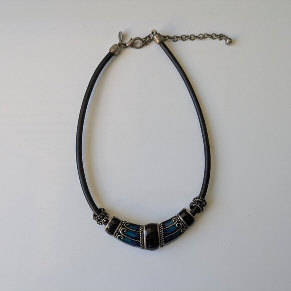 Chico’s Boho Choker Style Slider Pendant Necklace – Adjustable, Statement Piece - Picture 1 of 5